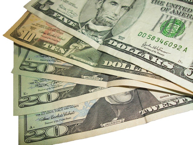 Stack of U.S. hundred-dollar bills